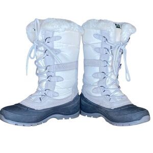 Kamik Snow Boots Lace Up Faux Fur Lined Ski Snowboard Waterproof Size 6